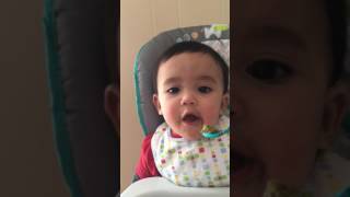 Funniest baby reaction to green beans!