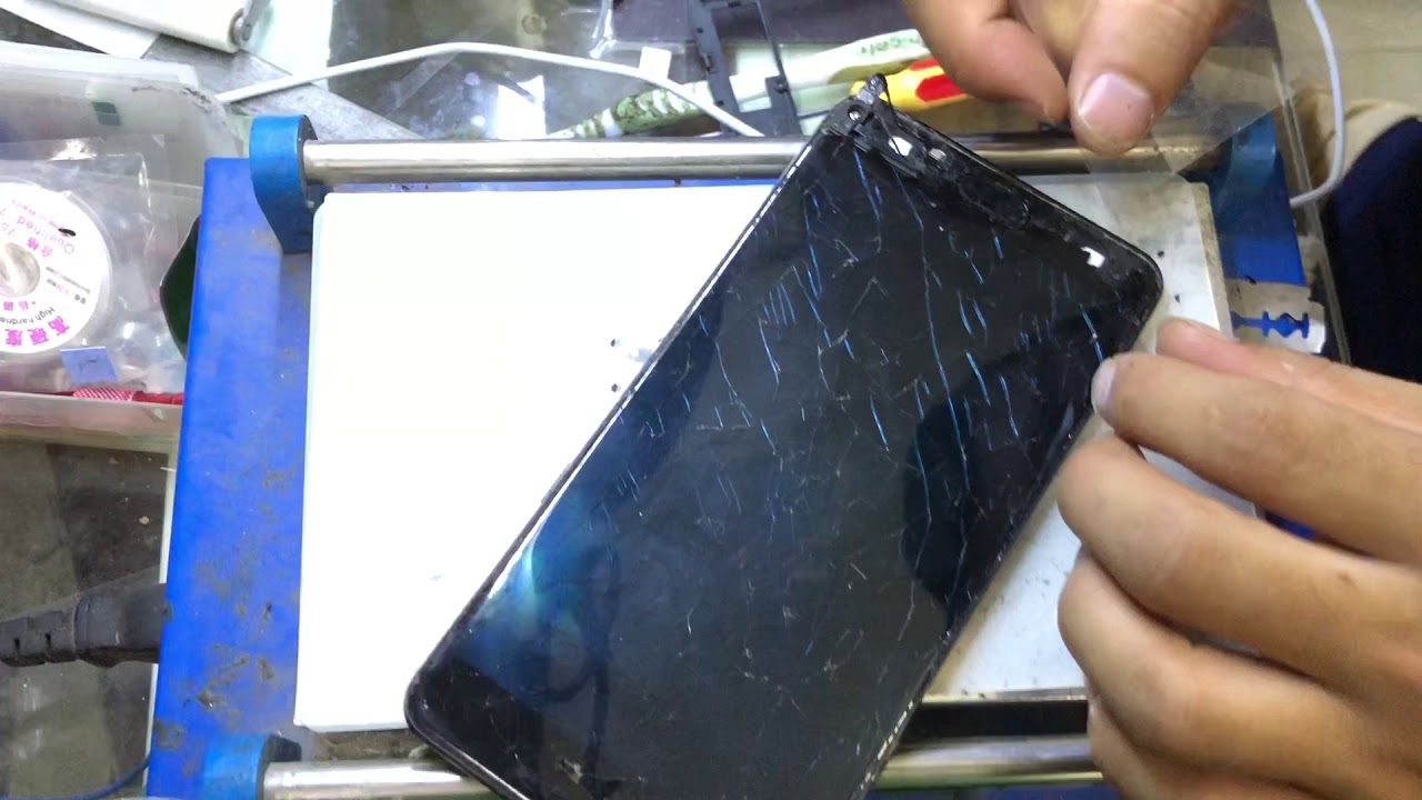 Phục hồi màn hình Samsung C9 pro vỡ nát kính-P1