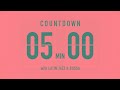 5 Minute Countdown Timer 🎶 Flip Clock with Latin Jazz & Bossa 🌞🔔