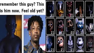 FNATI But Dumb! Unlocked - Nightmare at Disney + (All Characters at 21 Ai)