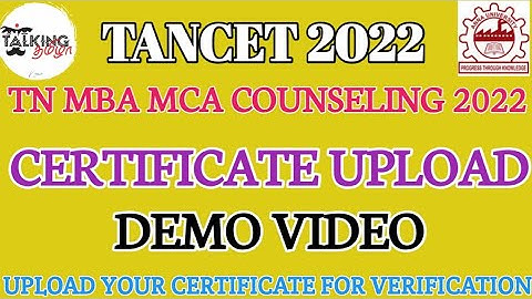 TANCET 2022 || ONLINE CERTIFICATE VERIFICATION || UPLOAD DOCUMENTS || DEMO VIDEO || @talkingtamila