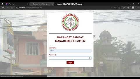 Barangay Management System Using mySQL and PHP