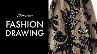 DRAWING ELIE SAAB DRESS | Fashion Drawing