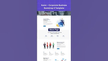 Karen – Corporate Business Bootstrap 4 Template #htmltemplate #websitetemplate