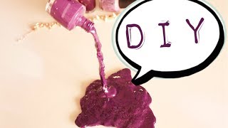 إصنعيها بنفسك: علبة طلاء الاظافر المنسكبة | DIY: Poured Nail Polish Bottle