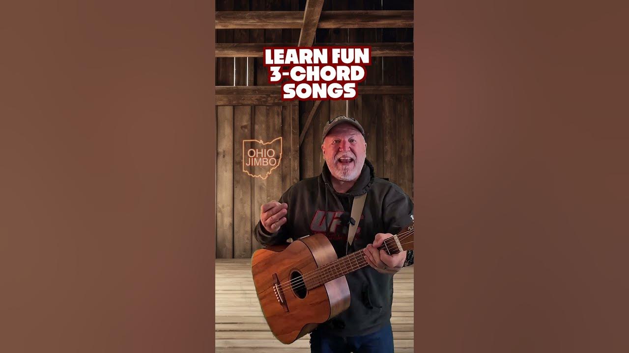 YES you can play songs with just 3 chords 🎸 On-screen chords make it easy! #EasyGuitar #LearnGuitar