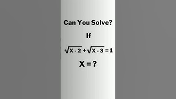 A Nice Math Olympiad Algebra Problem. X=? #shorts #olympiad #mathematics #matholympiad #algebra #yt
