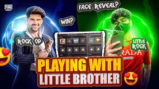 Playing 1v1 TDM with little brother 🥇 face reveal | Little Rock vs rock Op | PUBG mobile screenshot 3