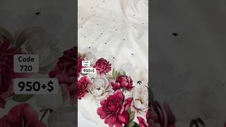 Download Lagu Tussar silk print saree with embroidery \u0026 foil mirror work scalloped cutwork border \u0026 printed blouse MP3
