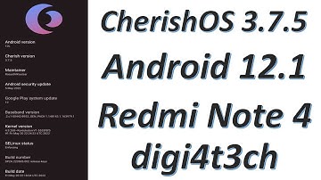 |CherishOS 3.7.5| |Android 12.1| |Redmi Note 4| |Mido| |Raw Review| By |DIGI4T3CH| & |VINIT4489|