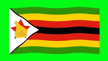 Green Screen Zimbabwe Flag | Zimbabwe National Flag | Zimbabwe Flag | Animation Flag | 3D Flag