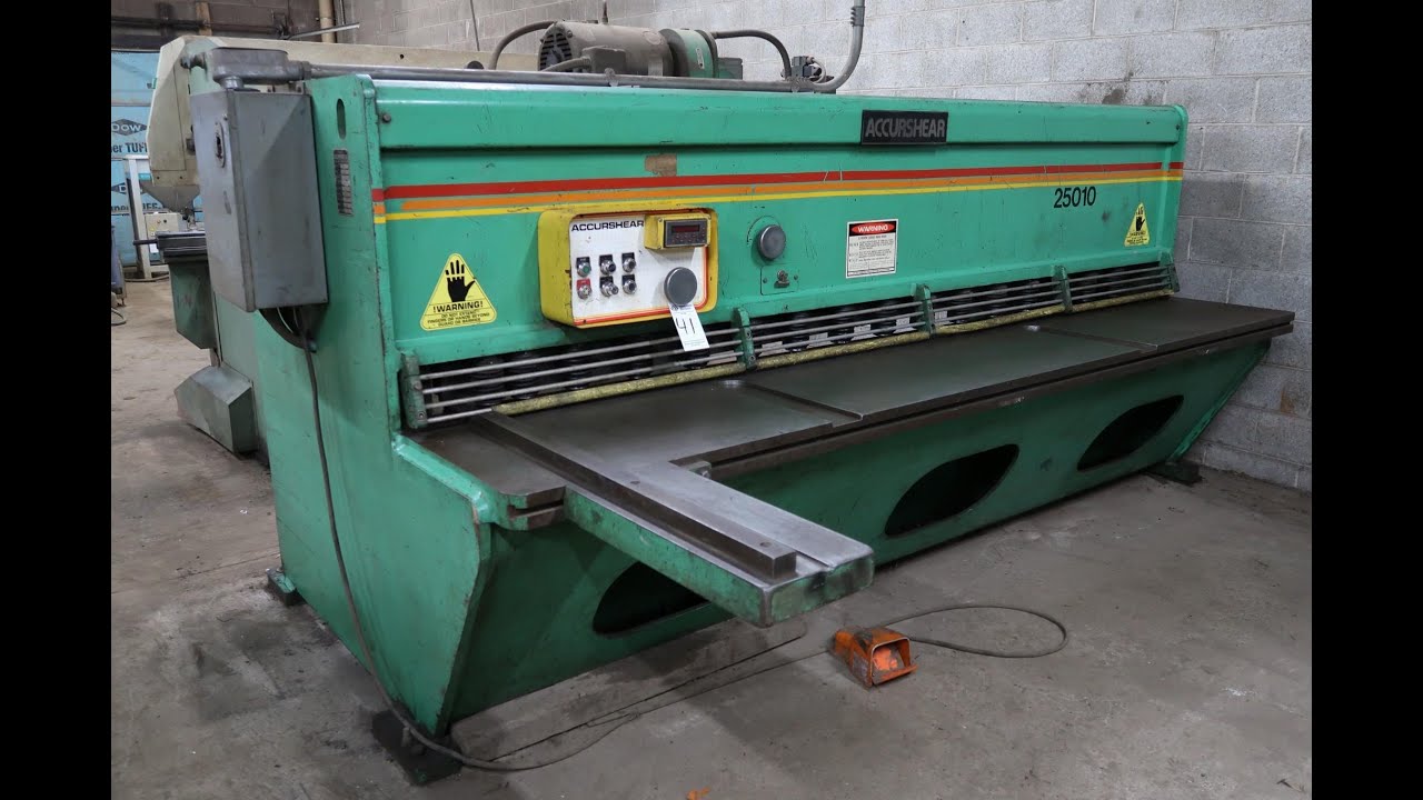 Family-Owned Fabrication Shop Auction Lot 41 ACCURPRESS 625010 HYDRAULIC  SHEAR 