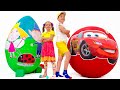 McQueen VS Ben and Holly's Little Kingdom Яйцо с игрушками / Giant toy egg