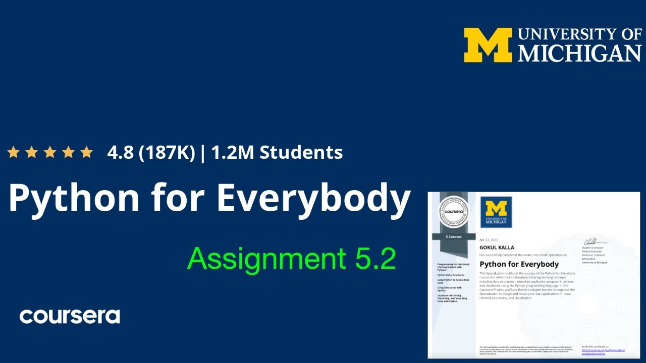 python for everybody assignment 5 2 answer