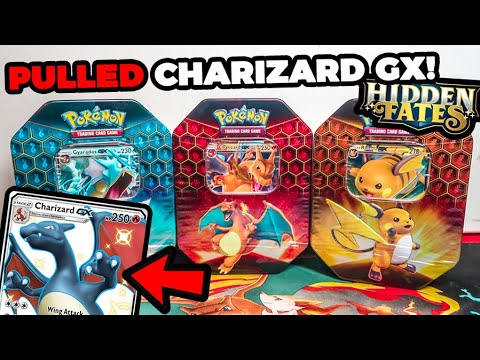Pokémon TCG Hidden Fates Charizard Tin Amazon.com: Pokemon SM11.5 Hidden Fates Gx Tin- Charizard +