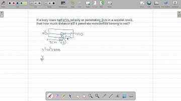 If a body loses half of its velocity on penetrating 3 cm in a wooden block