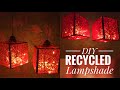 | How to make lampshade with recycled materials at home | DIY home decor lampshades | Popsicle craft