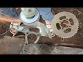 AMAZING RECYCLING / HE MAKE A BEAUTIFULL  AX FROM SPROCKET MOTORCYCLE .