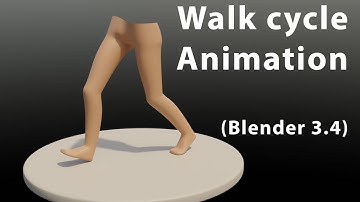 Blender 3.4, simple walk cycle animation - only legs #VideosForFreeEducation
