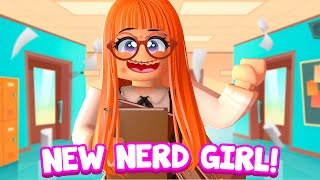 THE NERD WAS THE NEW GIRL AT SCHOOL IN ROBLOX BROOKHAVEN! screenshot 5