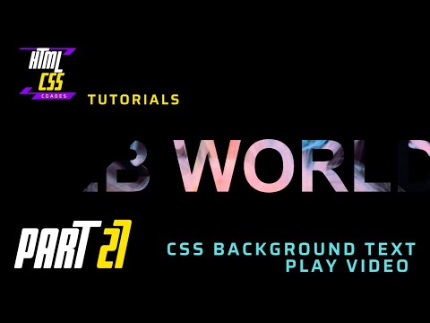 Video in text background animation using HTML and CSS | part 27