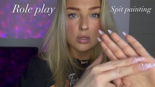 Role Play Asmr- Sassy Mean Girl Spit Paints Your Dirty Face Gum Chewing Sounds Mouth Sounds