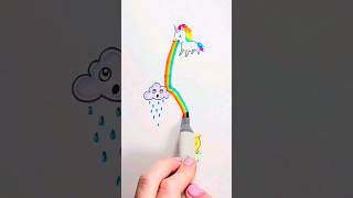 Diy Rainbow Marker 🌈 #Art #Artwork #Draw #Drawing #Paint #Diy #Craft #Artist