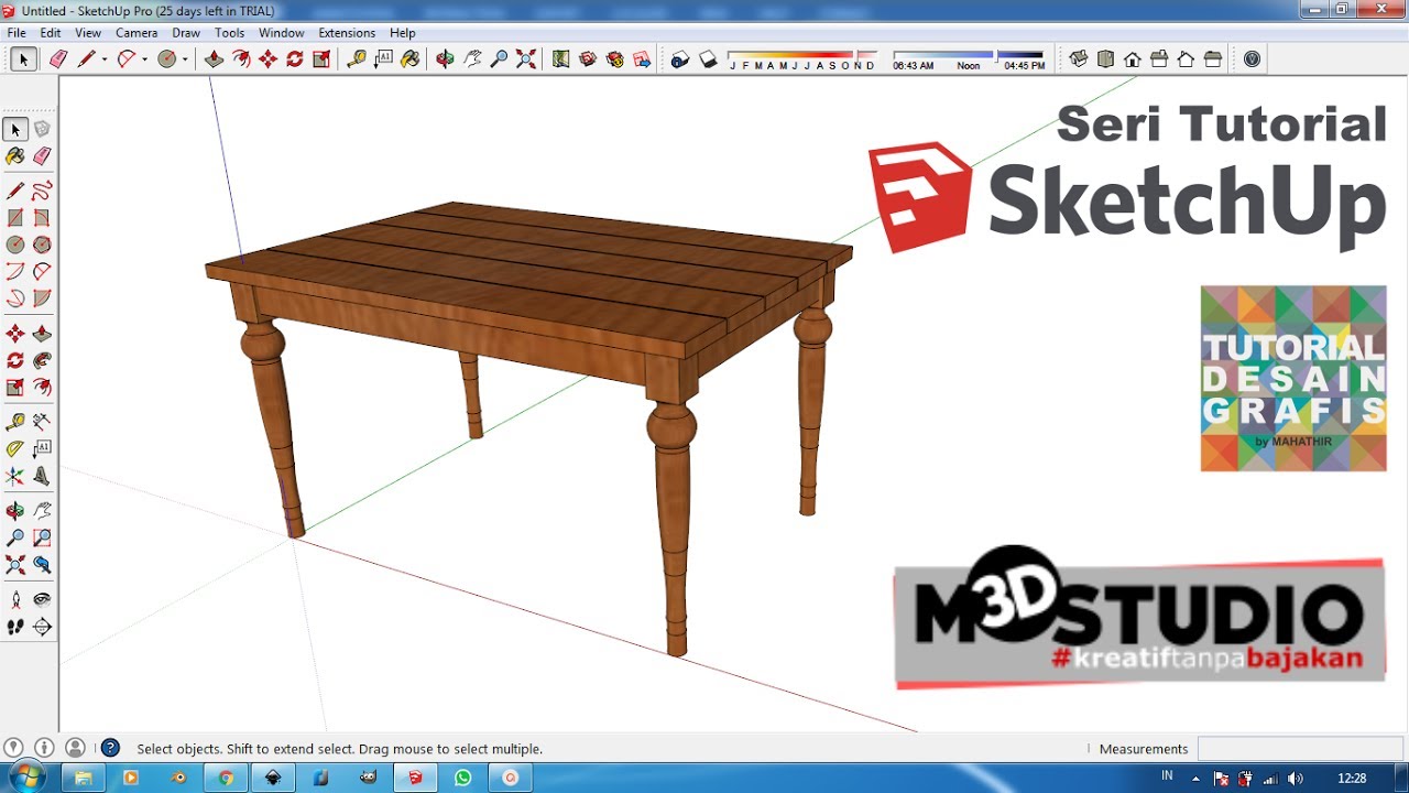 Cara Membuat Meja Di Sketchup YouTube