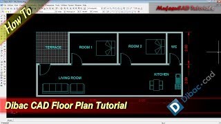 Dibac CAD Drawing Floor Plan Tutorial | Graphic Design Software screenshot 4