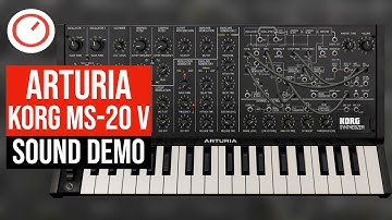 Arturia Korg MS 20 V Synthesizer Sound Demo (V Collection 9)