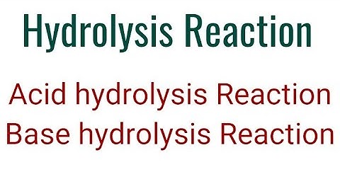Hydrolysis Reaction ( acid hydrolysis , base hydrolysis) MSc 1 sem ( Inorganic chemistry)