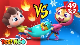🥵🥶 Hot vs Cold Challenge with Neo | Kids Songs | Kids Cartoon | Starhat Neo | Yes! Neo