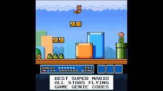 Best Super Mario All Stars Flying Game Genie Codes #shorts