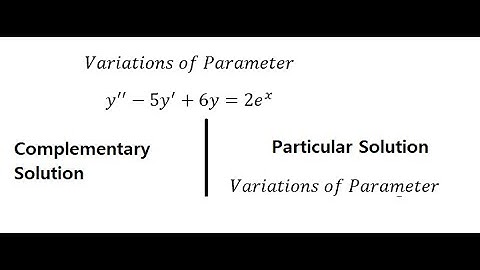 Calculus Help: Variations of Parameter: y
