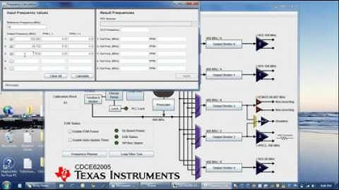 Frequency planning and loop filter design using CDCE62005