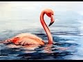 Watercolor Flamingo Painting Demonstration