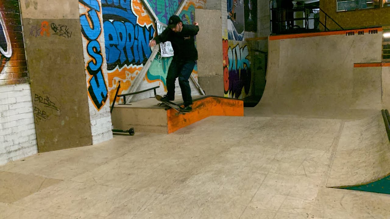 Just ramp indoor skate park sesh YouTube