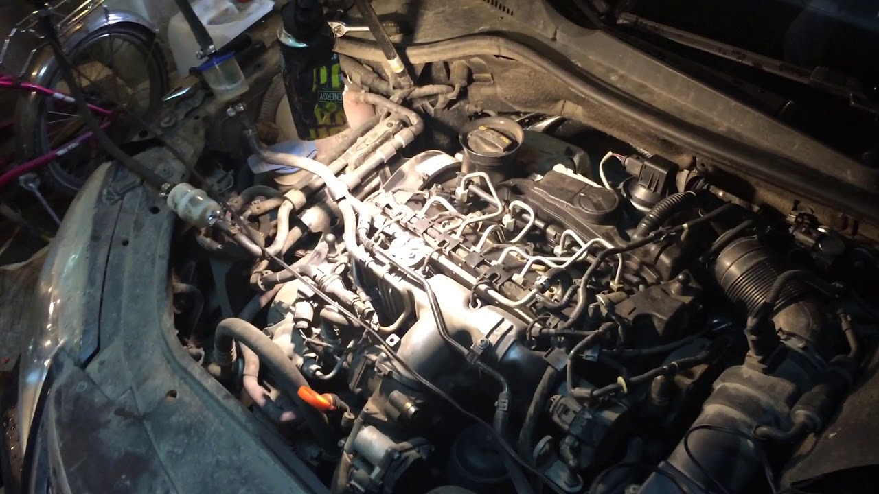 Промывка форсунок VW EOS дизель!!! - YouTube