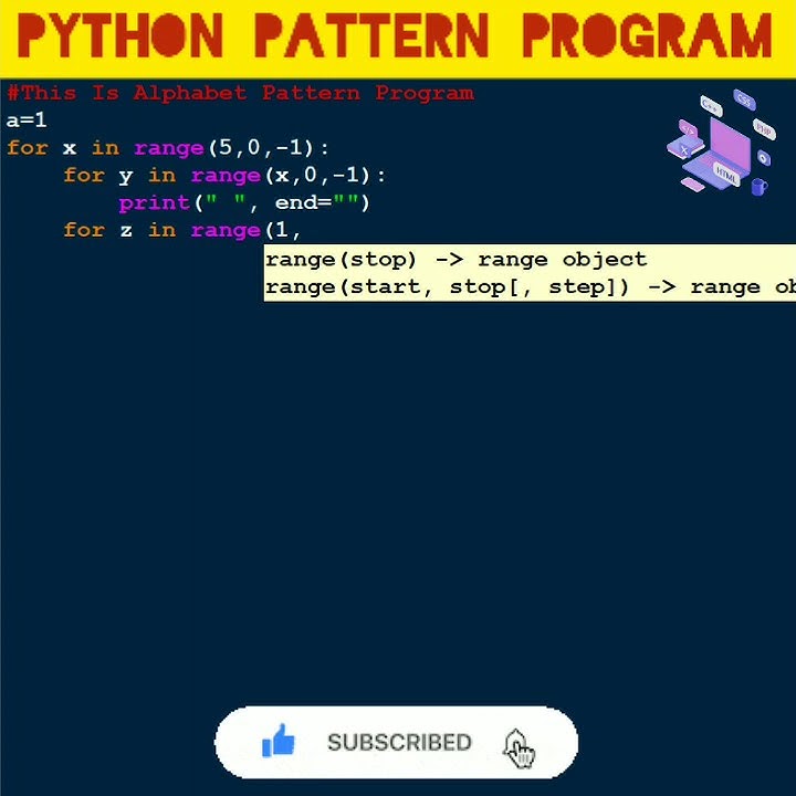 #python 51 To Print Alphabet Pattern Program In Python | Computer ...