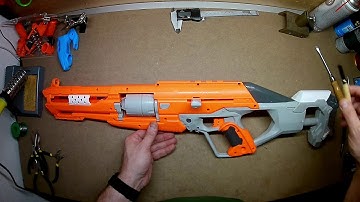 Die Blasterwerkstatt - Nerf Accustrike Alphahawk Spannhebel demontieren (german)