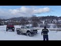 Ford Ranger raptor  2020 (Rescuers pulling Ranger Raptor out of snow)