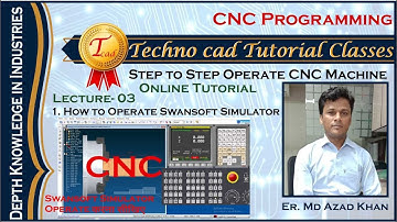 Lec-49 I How to operate Swansoft simulator I By Er. Md Azad Khan I Autocad I Solidworks I CNC Pro