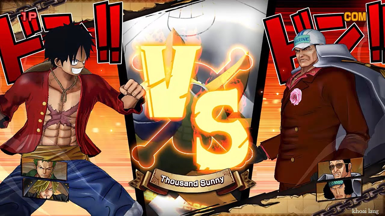 One Piece Burning Blood Luffy, Zoro, Sanji vs Akainu, Aokiji, Kizaru YouTube