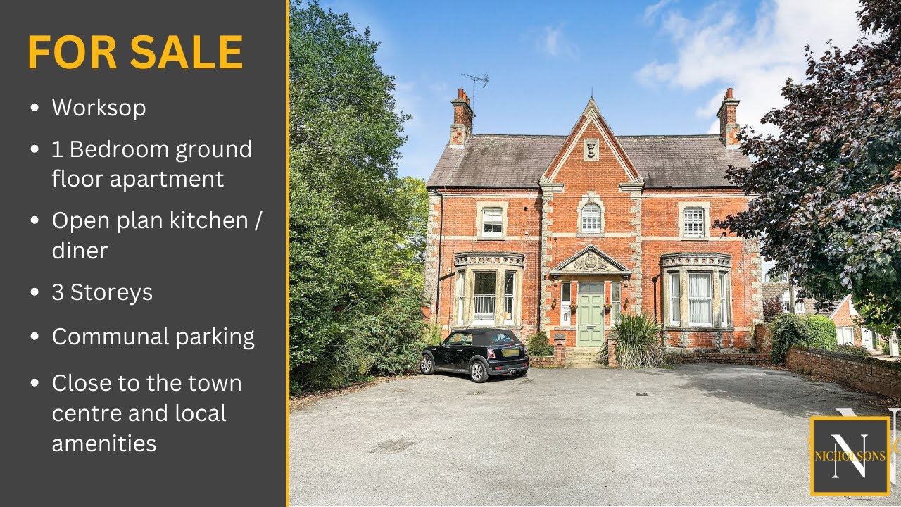 For Sale! Flat 1, Newcastle House, Park Street, Worksop YouTube