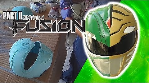 Making 3D Print Cosplay GREEN/WHITE RANGER FUSION HELMET
