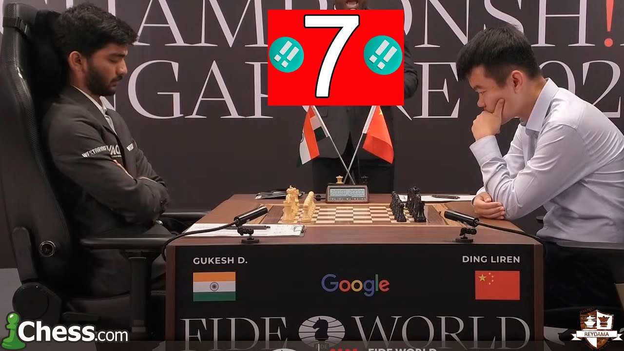Gukesh Dommaraju Vs Ding Liren | Campeonato del Mundo de Ajedrez 2024 ...