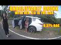 Incredibly Drunk Woman Hits a Rock with Her Child in the Car