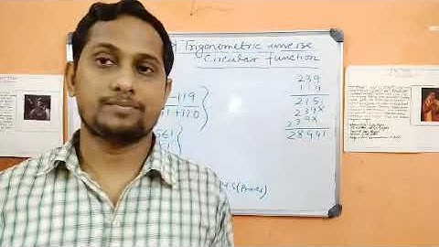 Trigonometric inverse circular function (L.A.Q from S.N.Dey)