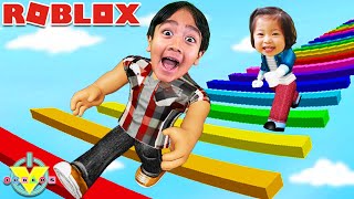 Ryan Vs Baby Sister In Roblox Obby Lets Play Roblox Obby