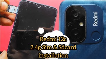 Redmi 12C ; How to install dual 4G sim & SD card in Xioami mi 12 C